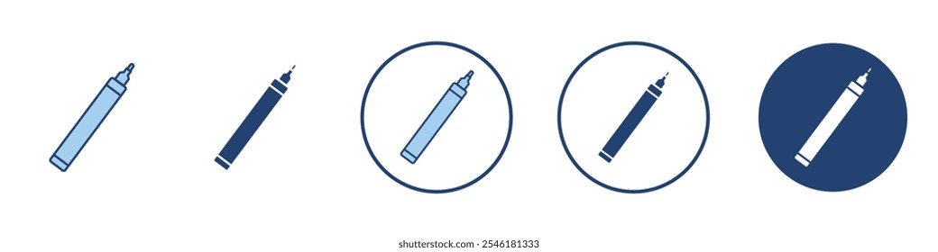 Marker icon Thin line art isolated