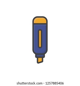 marker icon vector design filled outline style