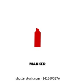 marker icon. marker vector design. sign design. red color