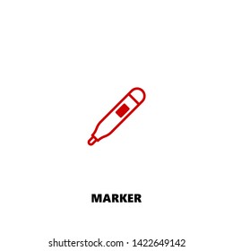 marker icon. marker vector design. sign design. red color