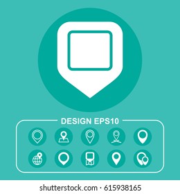 Marker Icon Vector flat design style