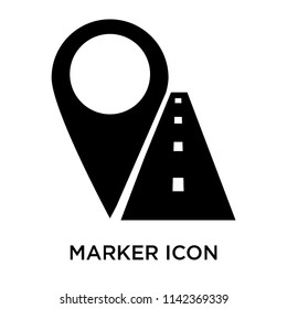 Marker icon vector isolated on white background for your web and mobile app design, Marker logo concept