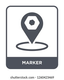 marker icon vector on white background., marker simple element illustration
