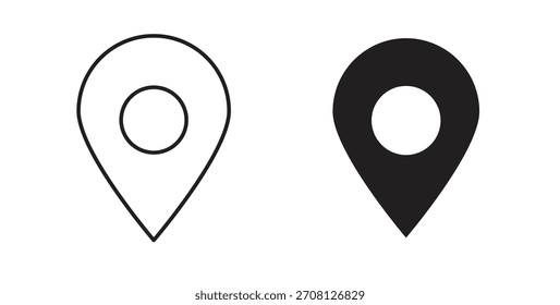 Ícone de marcador para sites e design plano minimalista móvel.