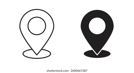 Marker icons graphics set vectors
