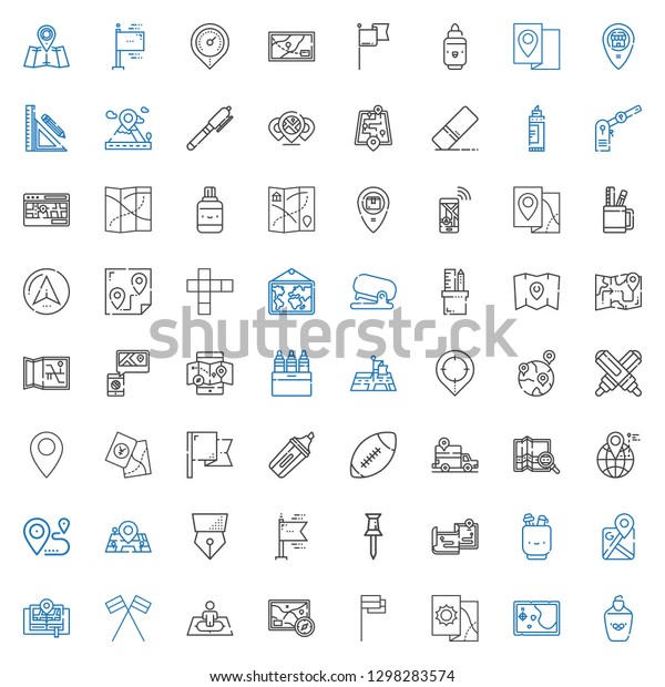 Marker Icons Set Collection Marker Highlighter Stock Vector