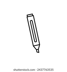 Design des Symbols für isolierte Markierungslinien. Einfache Vektordarstellung