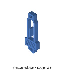 Marker isometric left top view 3D icon