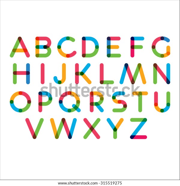 Marker Letters Alphabet Stock Vector (Royalty Free) 315519275