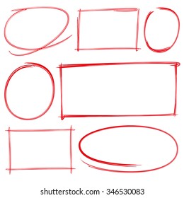 marker line elements, vector set