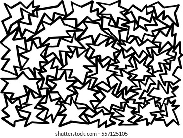Marker line generated spiky shapes pattern