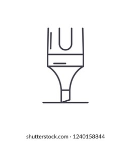 Marker line icon concept. Marker vector linear illustration, symbol, sign