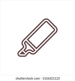 Marker line icon, outline vector sign, linear style pictogram isolated on white. Symbol, logo illustration. Editable stroke. Pixel perfect graphics 