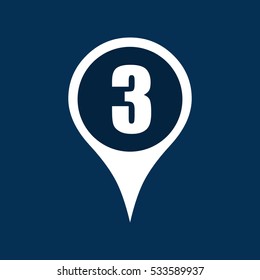 Marker location icon with 3