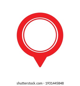 Icono de ubicación del marcador, ilustración de diseño plano