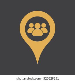 Marker location icon with group