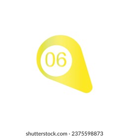 Marker location icon with numbers