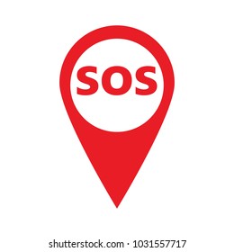 Marker location icon with SOS