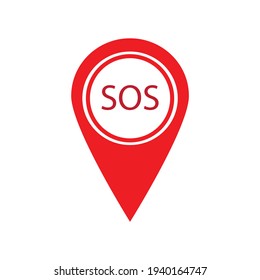 Marker location icon with SOS