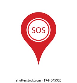 Marker location icon with SOS