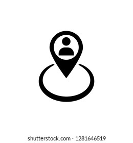 Marker location icon with user - Vecto, User Location Isolated Vector Icon That can be easily Modified or Edited.
