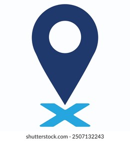 Marker location icon with you are here