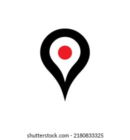 Marker location icons  flat design illustration