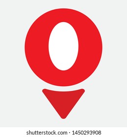 Marker location navigator icon illustration