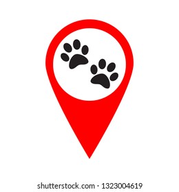Marker location with paw