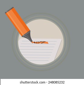 A marker marking note 