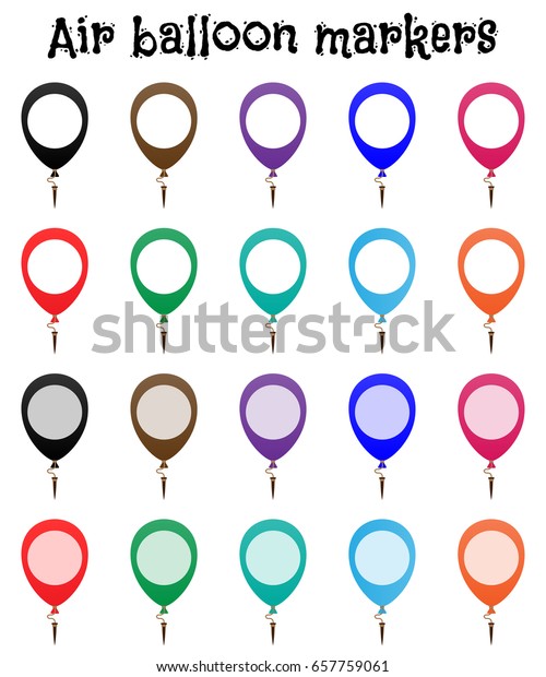 Download Marker Mockup Air Balloon Marks Marker Stock Vector Royalty Free 657759061