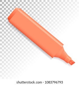 Marker on white transparent isolated background.