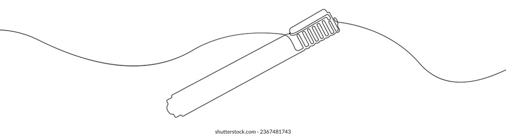 Marca un vector de dibujo de línea. Marcador vector de dibujo de línea continua. Marca un dibujo de una sola línea. Línea de contorno de fondo Vector de marcador permanente.