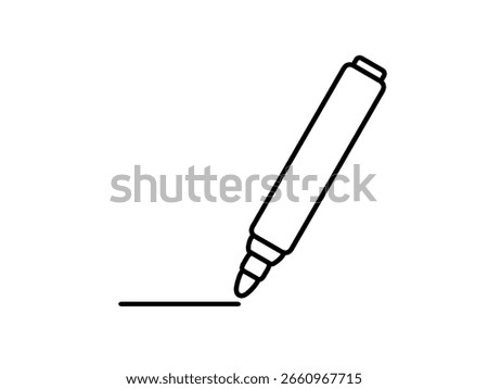 Marker outline icon isolated on white background.