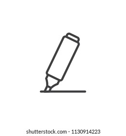 Marker outline icon. linear style sign for mobile concept and web design. Pen simple line vector icon. Symbol, logo illustration. Pixel perfect vector graphics