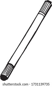 Doodle de la pluma de marcadores. Ilustración vectorial dibujada a mano para tarjetas, carteles, pegatinas y diseño profesional.