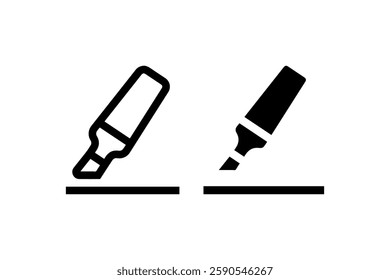 Marker pen drawing a line icon Vector