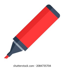 marker pen flat clipart vector illustration