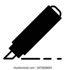 Marker Pen Flat Icon Isolated On White Background