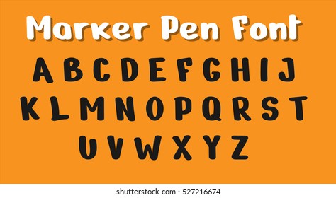 Marker Pen Font Uppercase