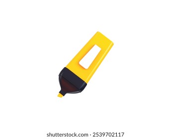 Ícone de caneta marcadora Ilustração de vetor de renderização 3d