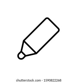 Marker pen icon design template, outlined style, editable stroke