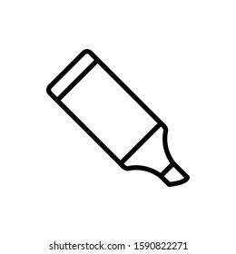 Marker pen icon design template, outlined style, editable stroke