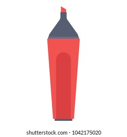 Marker pen icon, flat style