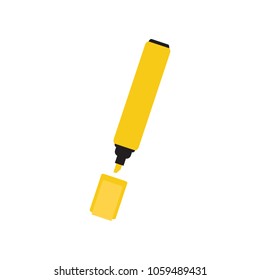 marker pen icon in flat style isolated vector illustration on white transparent background