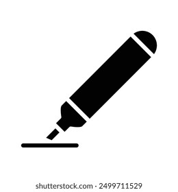 Marker pen icon free vector design illustration