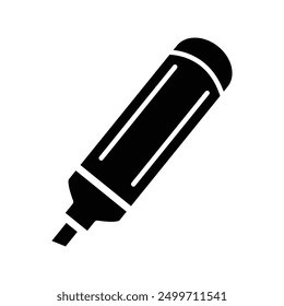 Marker pen icon free vector design illustration