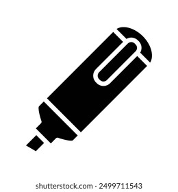 Marker pen icon free vector design illustration