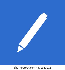 Marker pen  icon, isolated.  Flat  design.