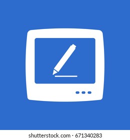 Marker pen  icon, isolated.  Flat  design.